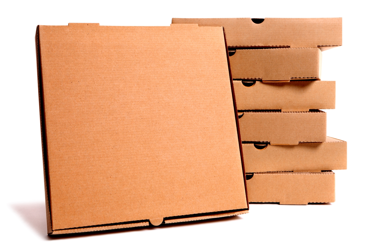 pile pizza boxes