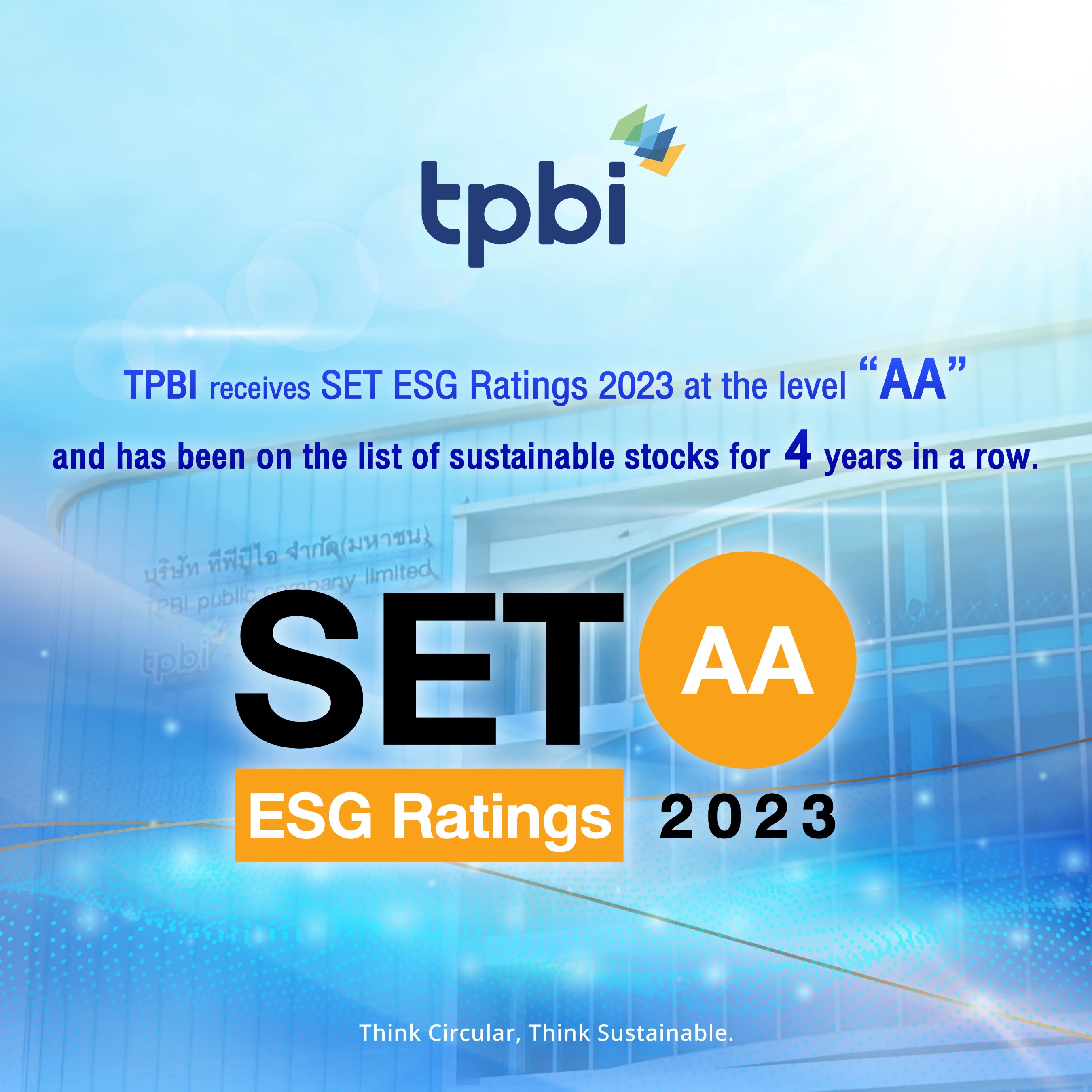 Headline SET ESG Ratings AA 2023 01
